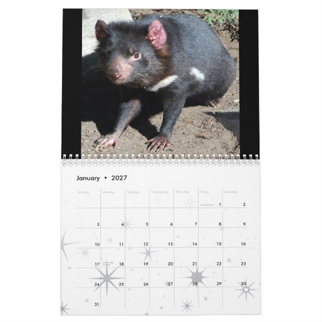 Calendario Animales nativos australianos (Jan 2027)