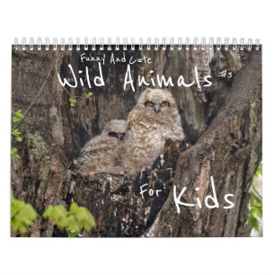 Calendario Animales Salvajes Divertidos y Lindos Para Niños #