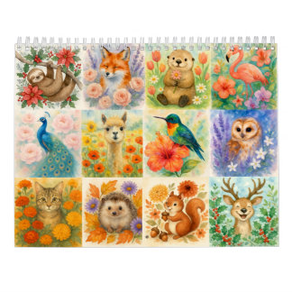 Calendario Animals and Florals