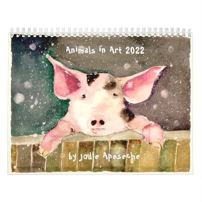 Calendario Animals in Art Wall Calendar by Jodie Apeseche (Tapa)