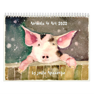 Calendario Animals in Art Wall Calendar by Jodie Apeseche