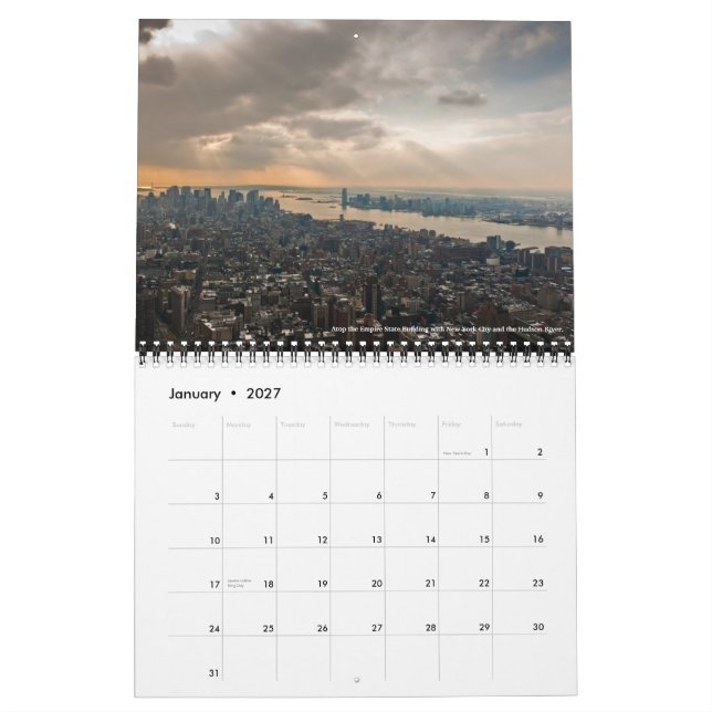 Calendario Año civil 2012, Bryan Fisher (Jan 2027)