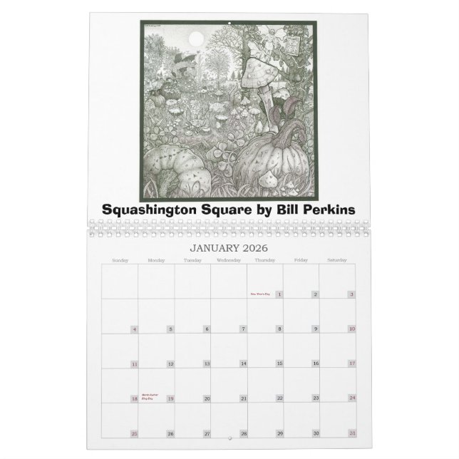 Calendario Año civil 2013: Arte de Bill Perkins (Jan 2026)