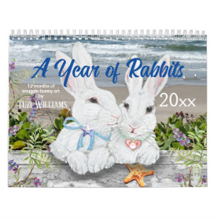 Calendario Año de Conejo Conejo Conejo Conejo Cute Nature Woo