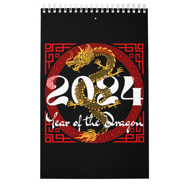 Calendario Año del Dragón 2024 zodiaco chino (Tapa)