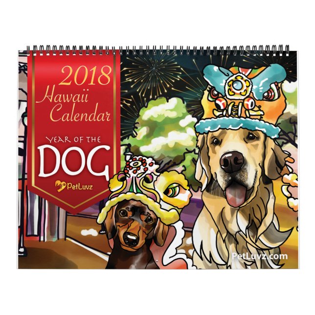 Calendario Año del perro 2018, Hawái (Tapa)