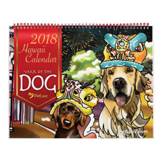 Calendario Año del perro 2018, Hawái
