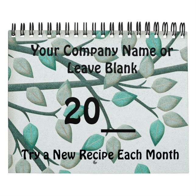 Calendario Año natural de las recetas de cocina Promoción de  (Tapa)