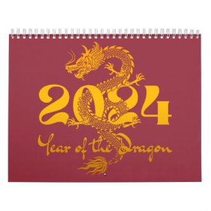 Calendario Año Nuevo Chino 2024 del Dragón