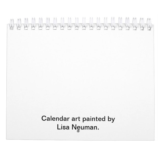 Calendario anual con diseños estacionales (Reverso)