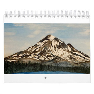 Calendario anual con diseños estacionales