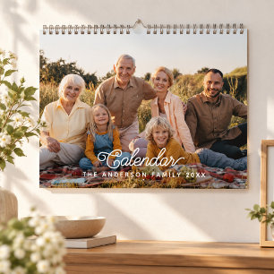 Calendario anual de fotos familiares personalizado