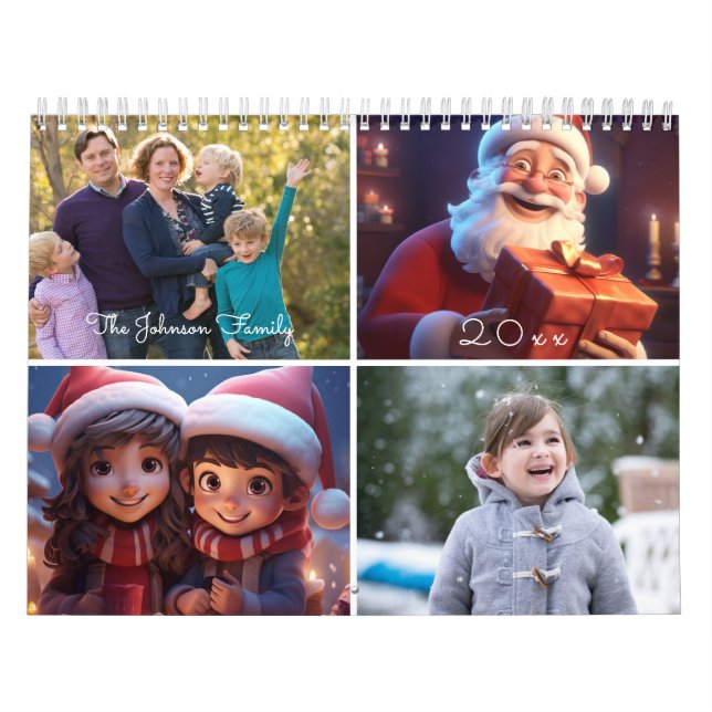 Calendario Anual De La Familia De Fotos Cutas (Tapa)