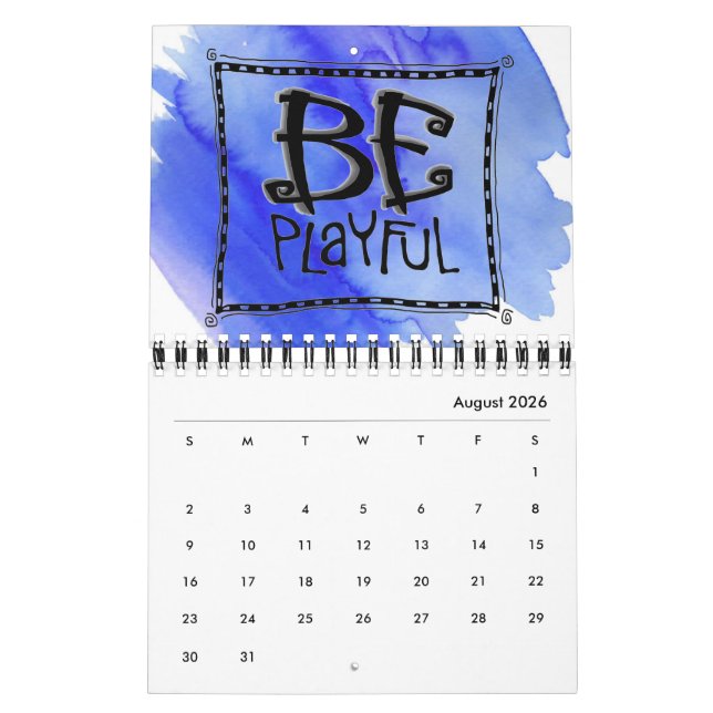 Calendario "Apenas sea" alambre-límite de la dos-página del (Aug 2026)