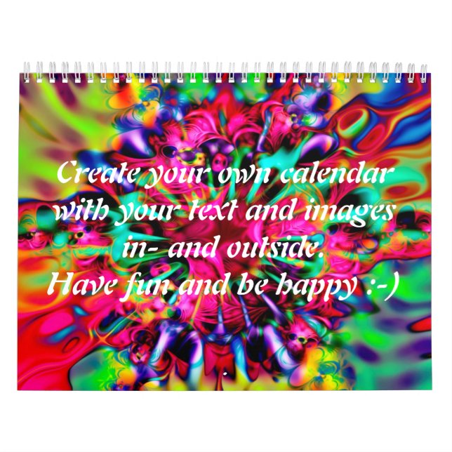 Calendario Apophysis Kaleidoscope I + tu texto e imágenes (Tapa)