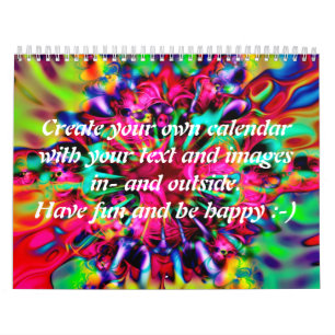Calendario Apophysis Kaleidoscope I + tu texto e imágenes
