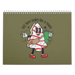 Calendario Aquí fuera pareciendo un tentempié pastel de árbol