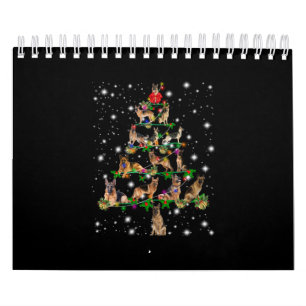 Calendario Árbol alemán de Navidad cubierto por linterna