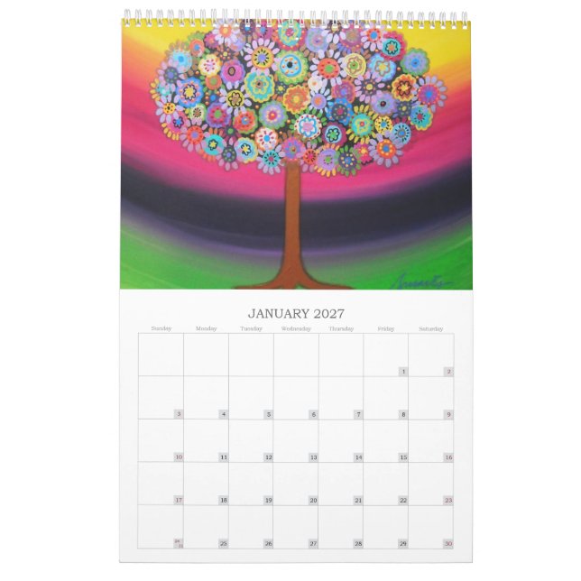 Calendario Árbol de la vida (Jan 2027)