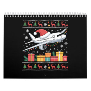 Calendario Árbol de luces divertidas de Navidad Santa Avión f