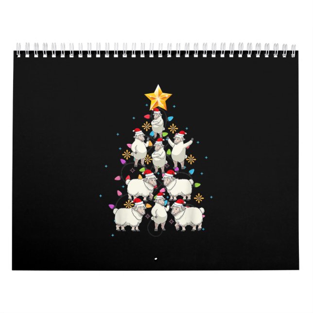 Calendario Árbol de Navidad de Santa Oveja enciende regalo di (Tapa)