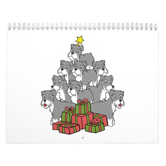 Calendario Árbol de Navidad Schnauzer (Tapa)