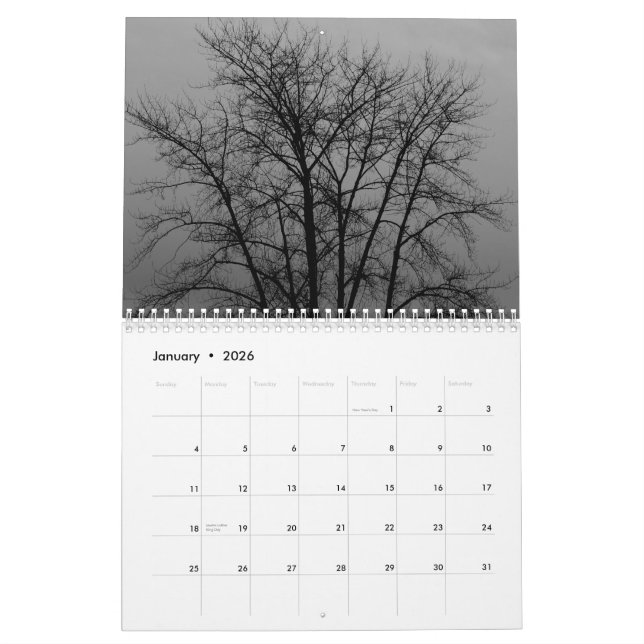 Calendario Árboles del noroeste pacífico (Jan 2026)