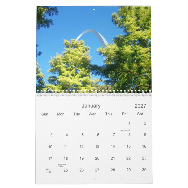 CALENDARIO ARCO DE ST. LOUIS (Jan 2027)