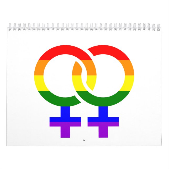 Calendario Arco iris lesbiano femenino (Tapa)