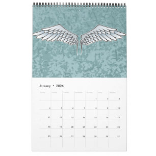 Calendario Areas grises azules