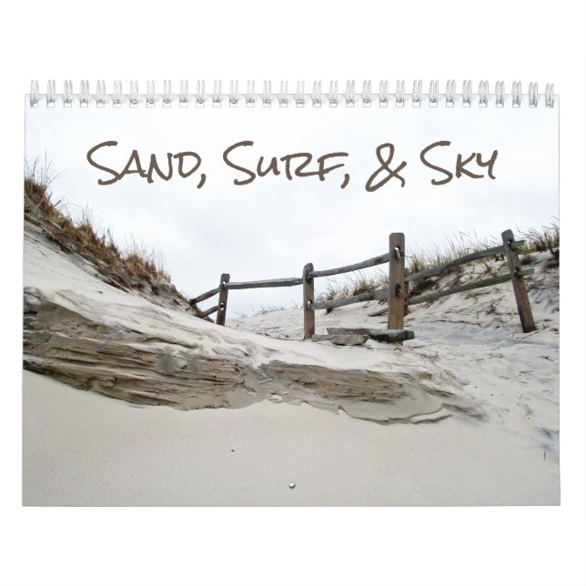 Calendario - Arena, surf y cielo (Tapa)