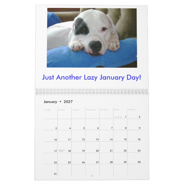 Calendario Argentina Dogo (Jan 2027)