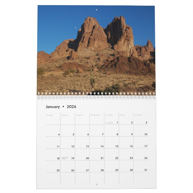 Calendario Arizona (Jan 2026)
