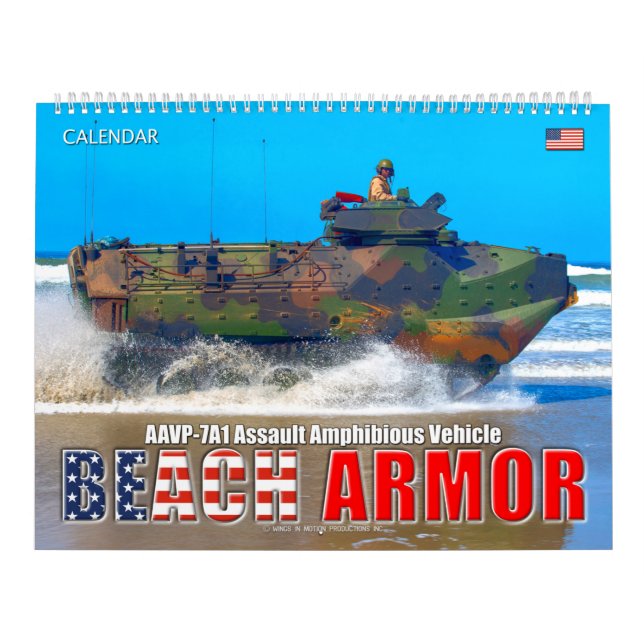 Calendario ARMOR DE PLAYA - Vehículo anfibio de asalto (Tapa)