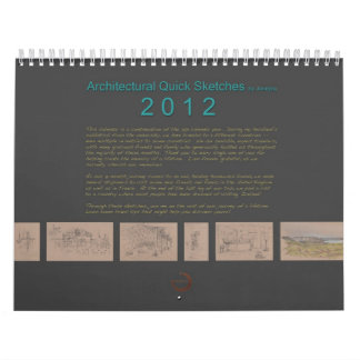 Calendario arquitectónico 2012 de los bosquejos