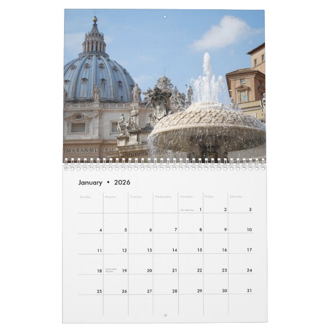 Calendario Arquitectura hermosa Roma Italia 2015 de los (Jan 2026)