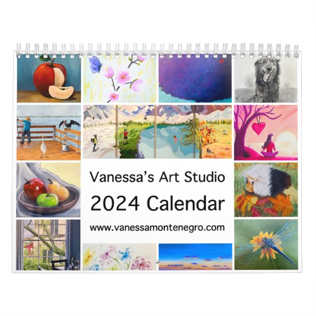Calendario Art Calendar 2024 Art Studio de Vanessa (Tapa)