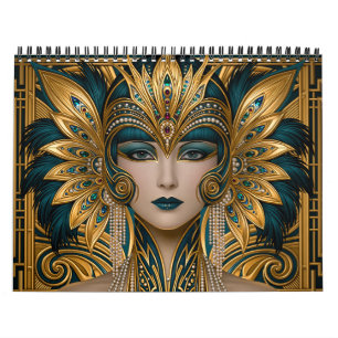 Calendario Art Deco Flappers Hermosas
