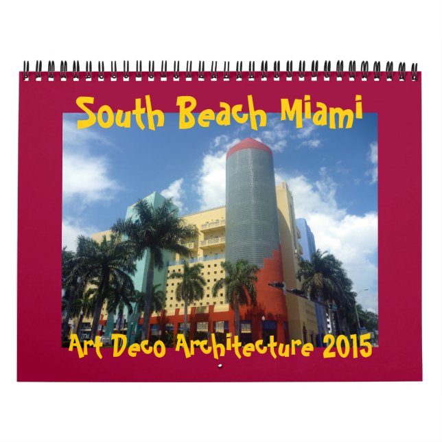 Calendario art déco Miami 2015 (Tapa)
