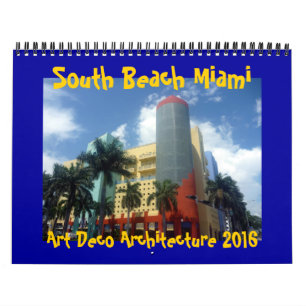 Calendario art déco Miami 2016
