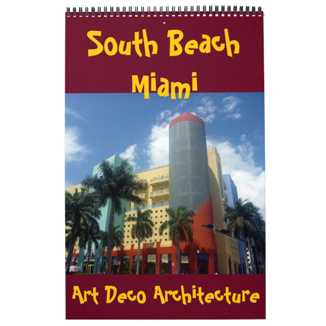 Calendario art deco miami florida (Tapa)