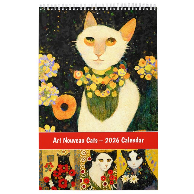 Calendario Art Nouveau Cats – 2026 Calendar   (Tapa)