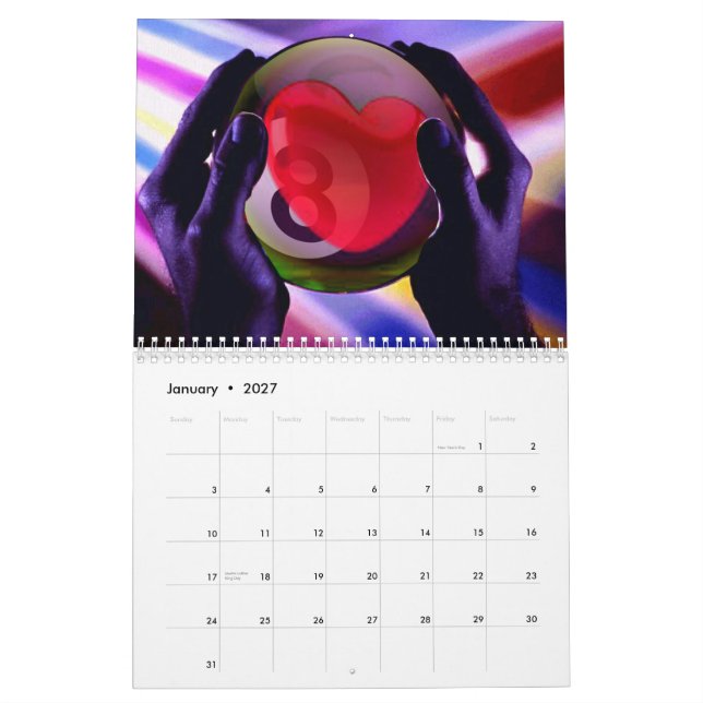 Calendario Arte 2015 de billares (Jan 2027)