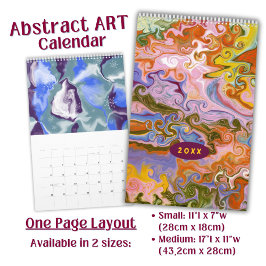 Calendario Arte abstracto de mármol de color fluido