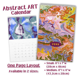 Calendario Arte abstracto de mármol de color fluido