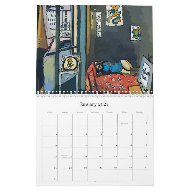 Calendario Arte abstracto de Nueva Orleans (Jan 2027)