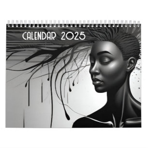 Calendario Arte abstracto en blanco y negro