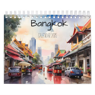Calendario Arte acuático de Bangkok