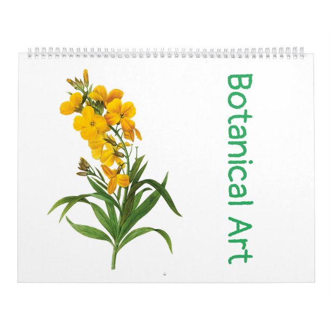 Calendario Arte botánico de Pierre-Joseph Redouté (Tapa)