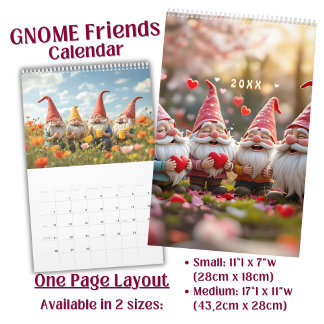 Calendario Arte brillante y divertido de amigos Gnomos